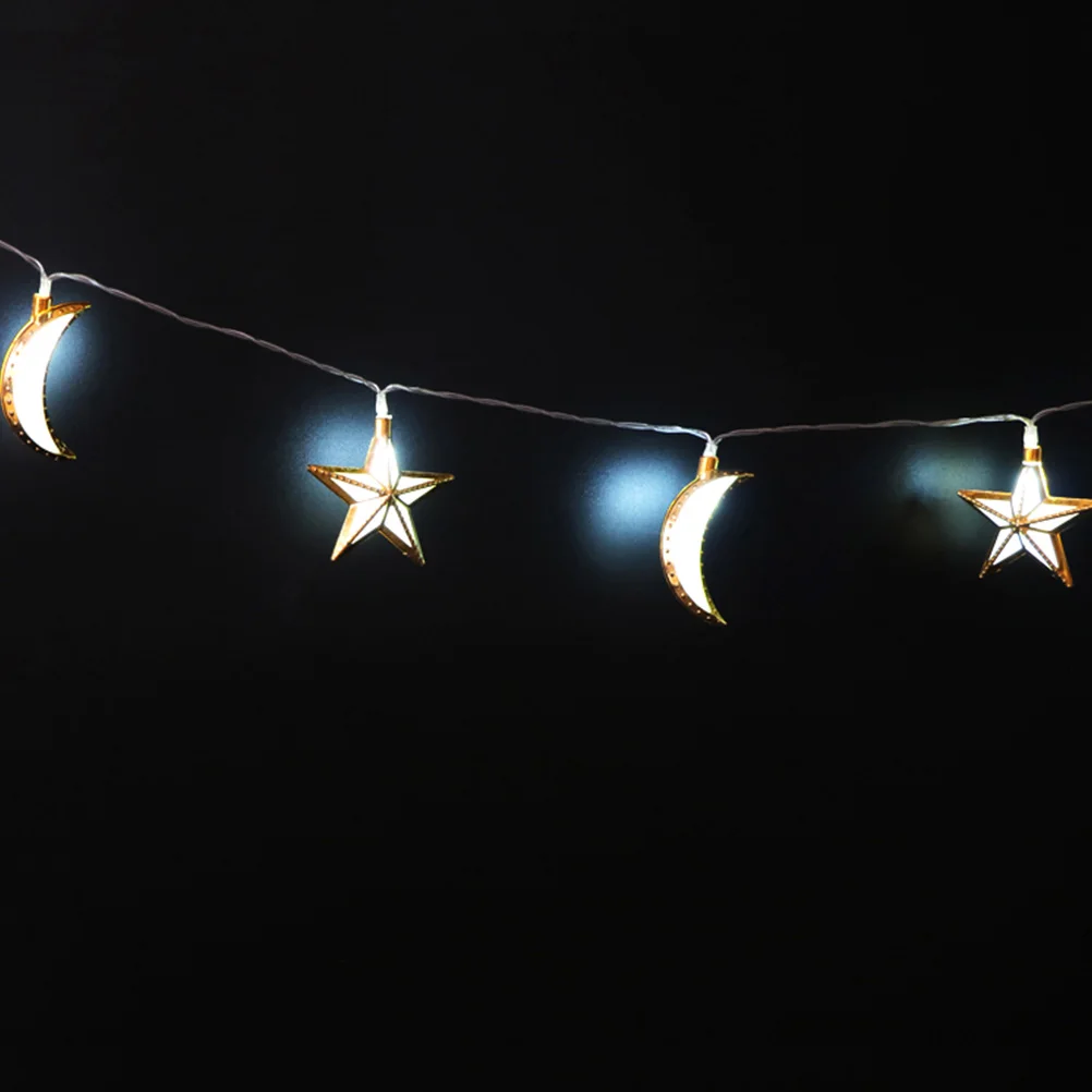 

Ramadan Light String Eid Mubarak Lamp Moon Star Decorative Saving Festival Party Atmosphere Decoration Islam
