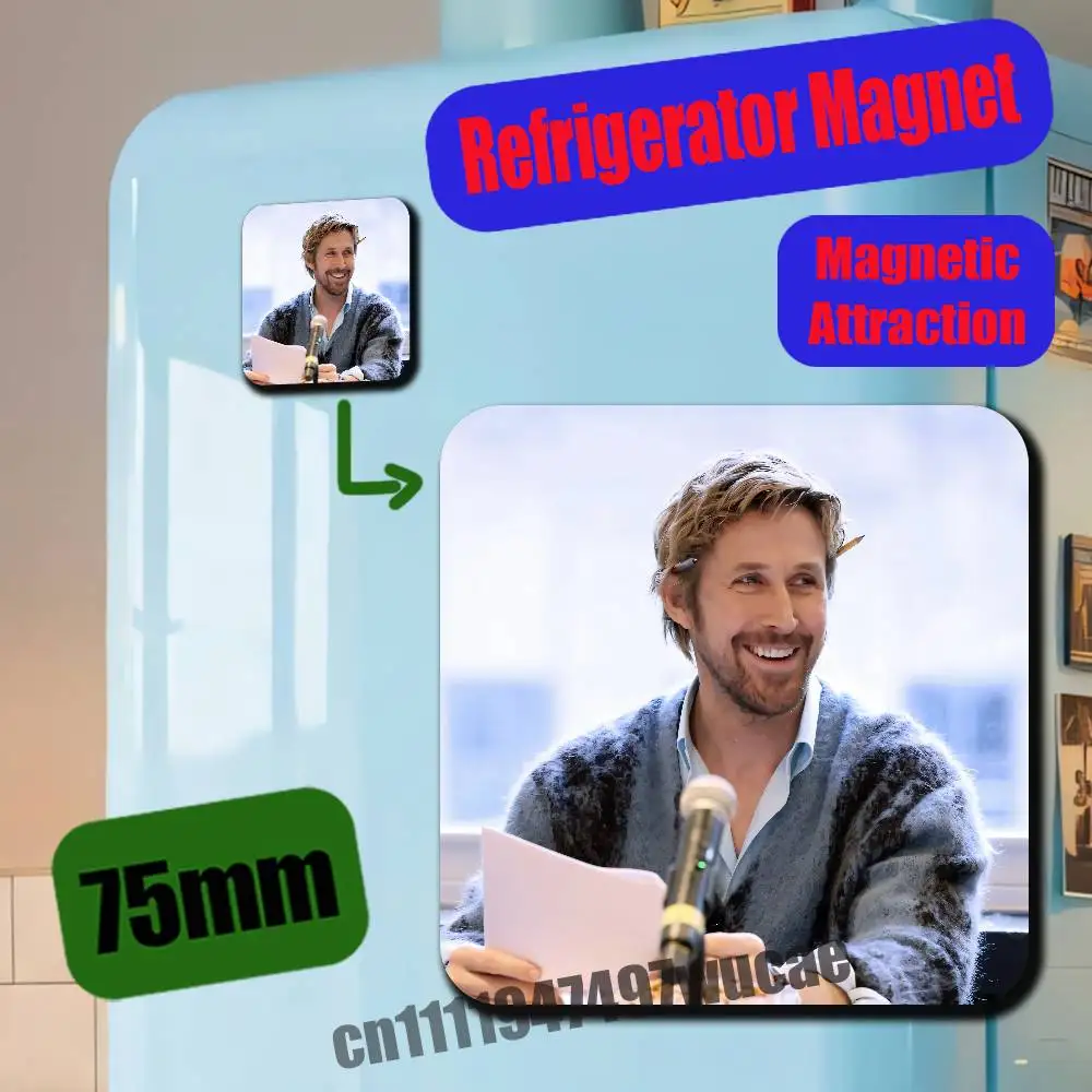 Freezer Metal Cabinet Custom For Ryan Gosling Fridge Magnets Refrigerator Magnetic Card Case