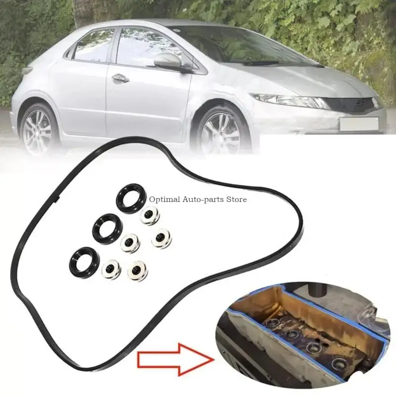  Engine Valves Cover Gasket Set 12030-RTA-000 Replacement High Performances Valves Cover Gasket Suitable for Automotives 