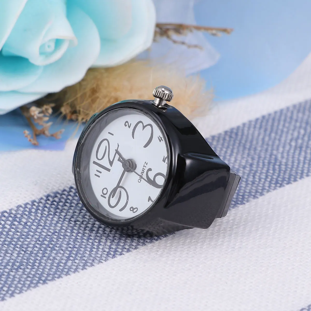

shaped Ring Watch Shaped Ring Watch for Men Women Fashion Unisex Stretch Elastic B Birthday Christmas Gift Pocket Watch