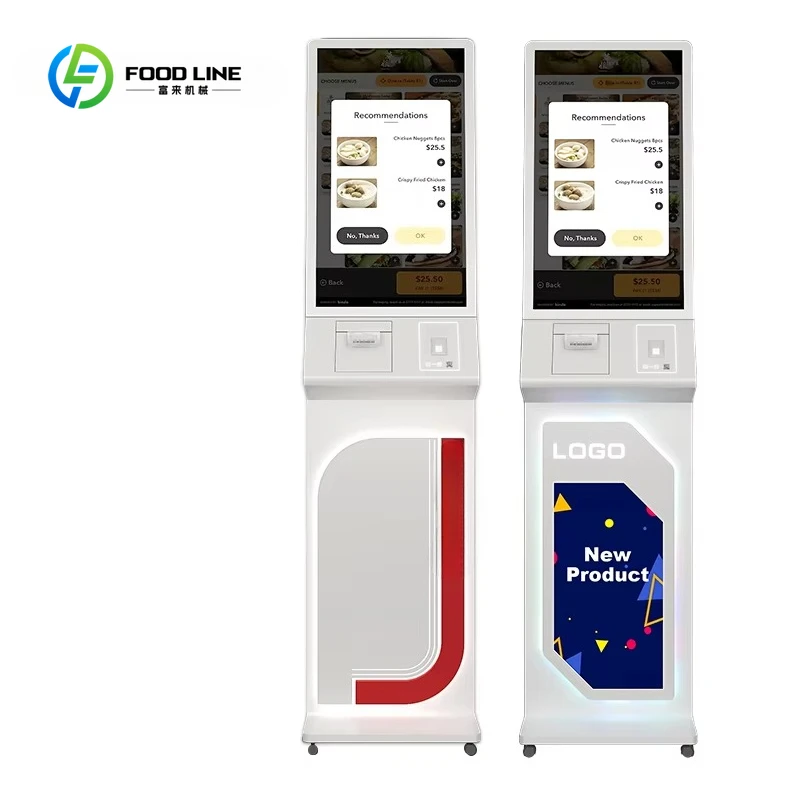 Customized Food Ordering Ticket Kiosk Machine Payment Terminal Floor Standing Indoor Touch Screen Pos Kiosk