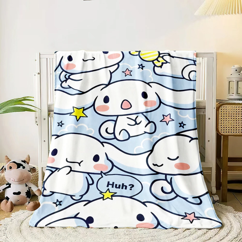 Cartoon Cinnamoroll  blanket. Four seasons blanket.for sofa, beds, living room, travel picnic blanket gifts