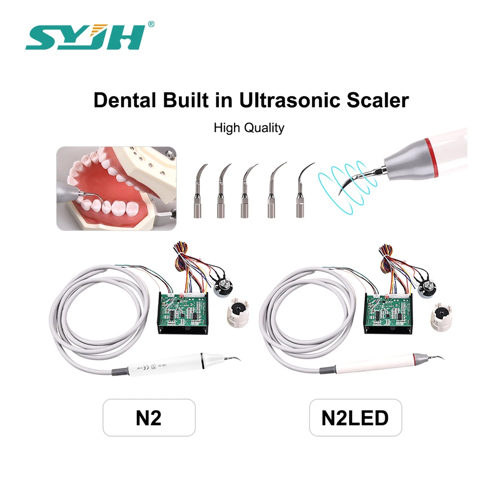 

Dental Built in Ultrasonic Scaler N2 N2LED HW-3H HW-5L Scaling Handpiece Universal Built in Piezo Scaler Teeth Whitening Tools