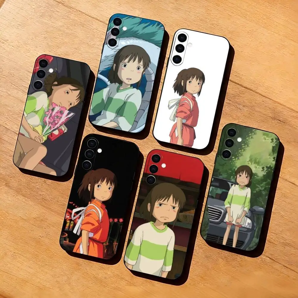 Cute and quirky C-Chihiro Ogino Phone Case For Samsung Galaxy A73,A72,A71,A70,A53,A52,A51,Others Soft Black Cover