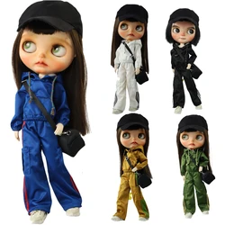 For Blythe Doll Clothes Set Casual Sport Hoody Coat pants for Ob24 Ob22 Azone Doll Outfit