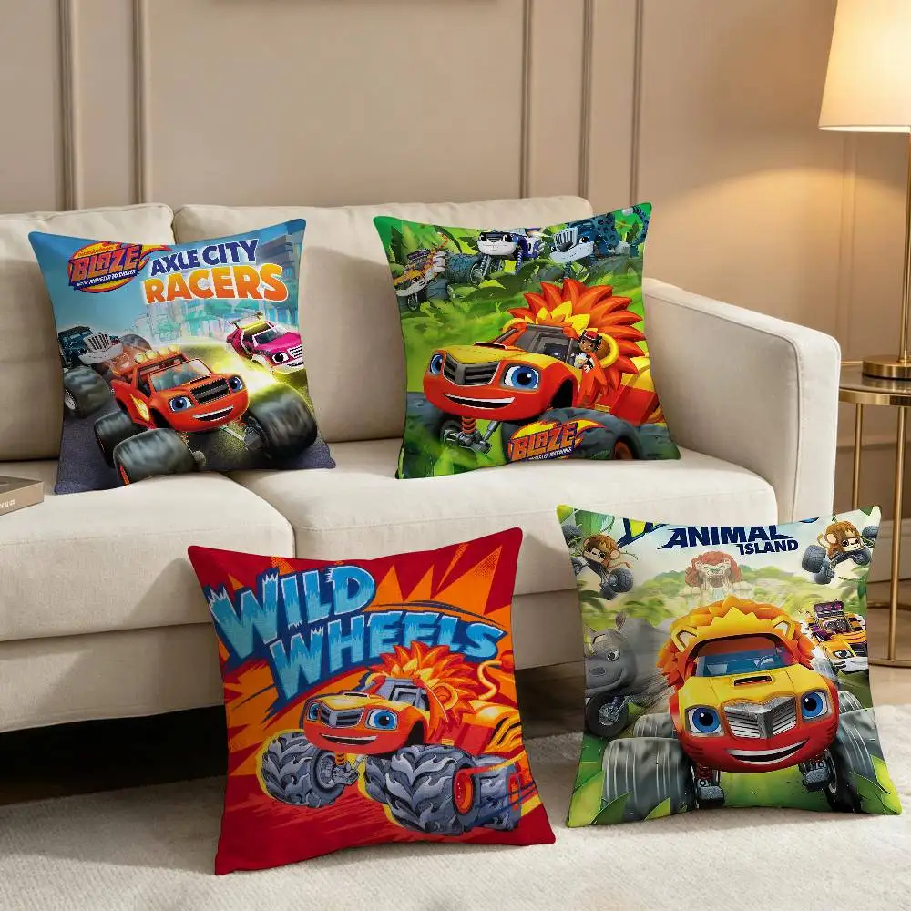 Blaze and the Monster M-Machines Pillow Cushion Cover Pillowcase Living Room Sofa Home decorative pillowcase