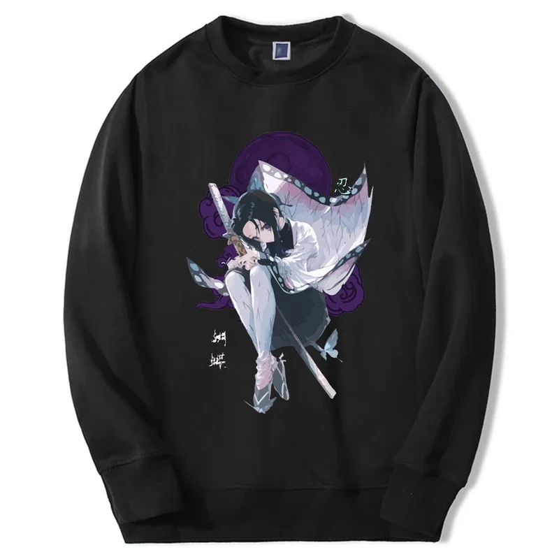 

hot Japan anime hoodies mens tanjiru manga graphic crewneck sweatshirt round neck oversize casual clothes pullover