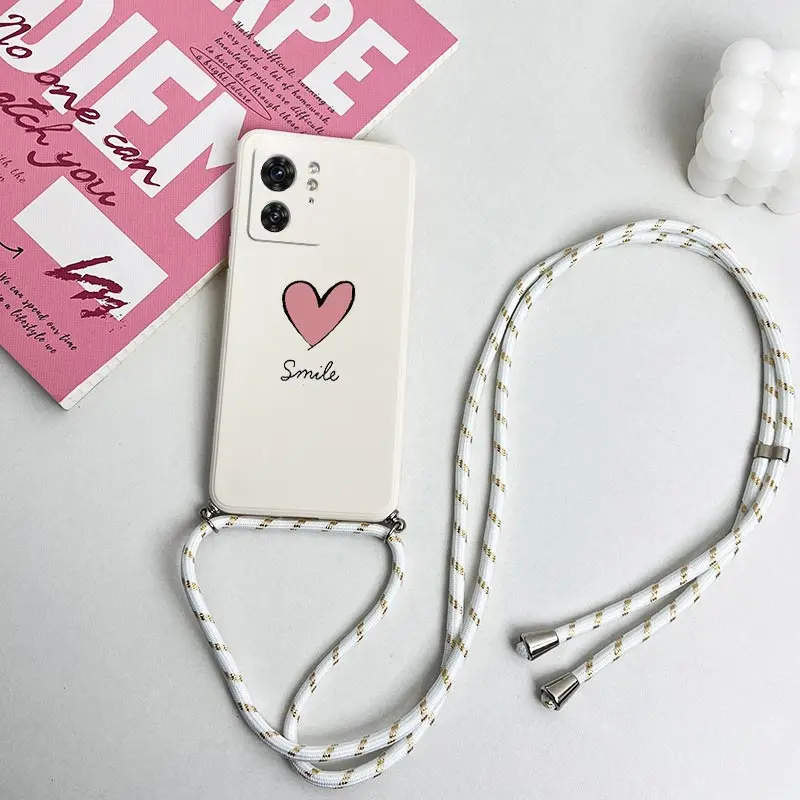 Etui na telefon z silikonową smyczą EDGE40 Big Red Heart do Motorola Moto EDGE 40 30 20 40Neo E22 E22i E7Power E20 E13 E32 E6S E7 E7 e2 — zdjęcie 6