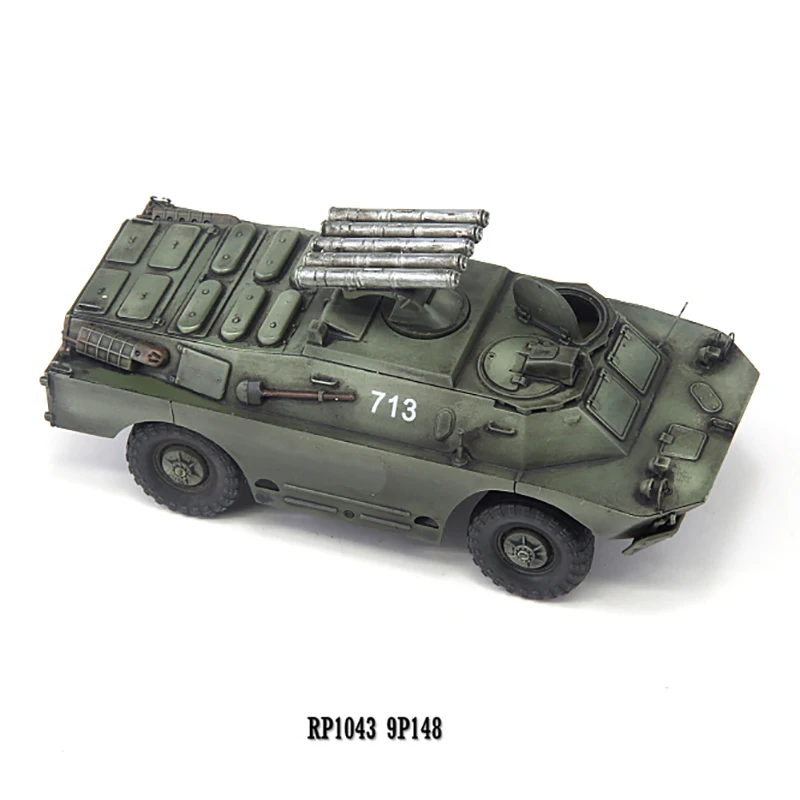 1/72 Schaal Russische BRDM-2 9P148 Anti-tank Raket Voertuig Simulatie Plastic Model Statische Display Collectible Toy Gift Souvenir