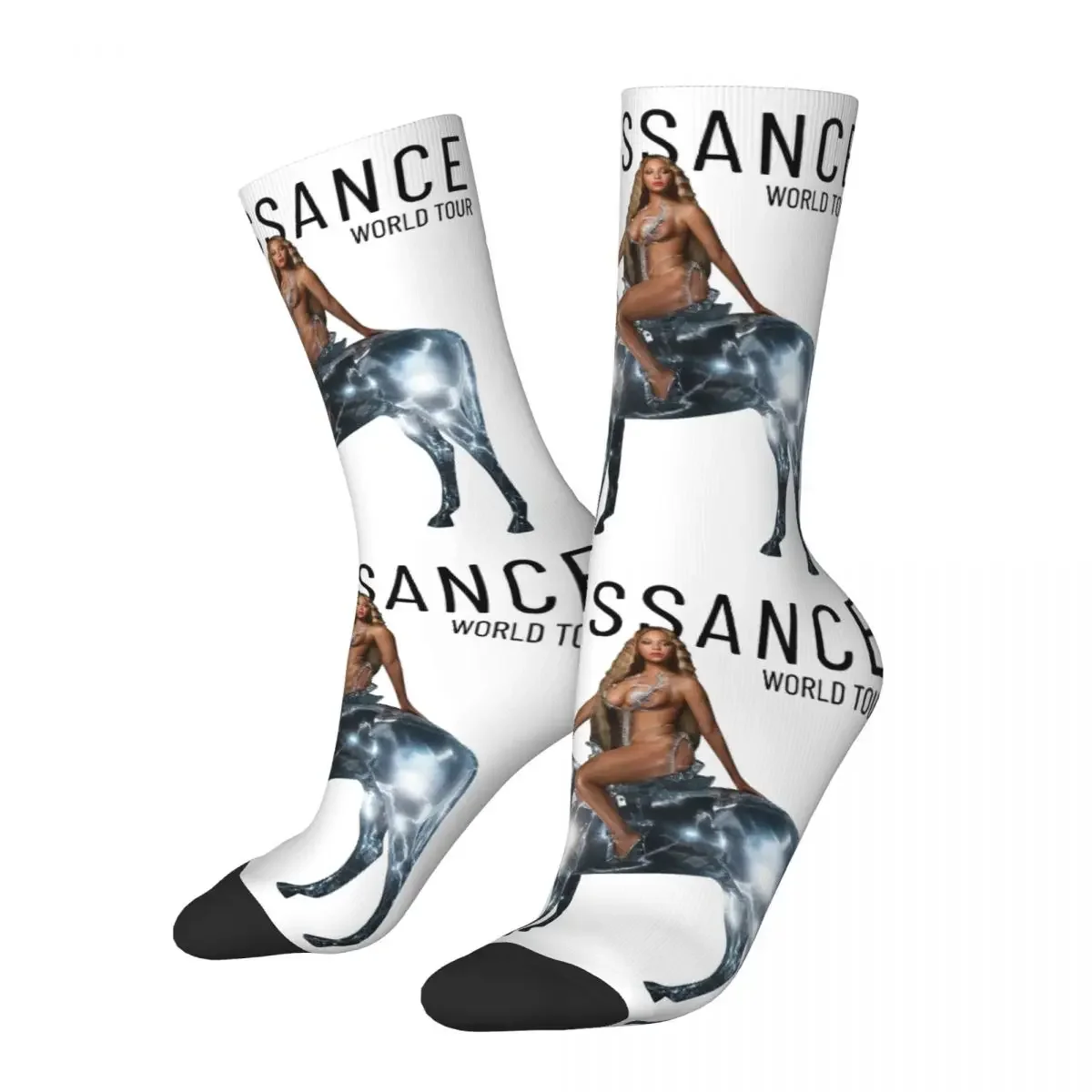 Beyonce Renaissance World Tour Socks Men Women Fashion Sock Harajuku Middle Tube Socks Breathable Basketball Socks