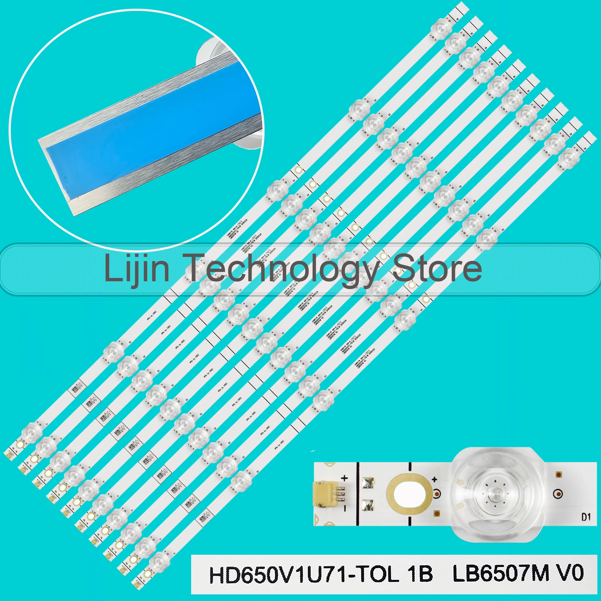 

New LED Backlight strip For LB6507M V0 HE659XH 65H6590F 65R6E1 LB65084 V0 H65A6140 HD650S1U81-K1+2019052801 HD650V1U71-T0L1B