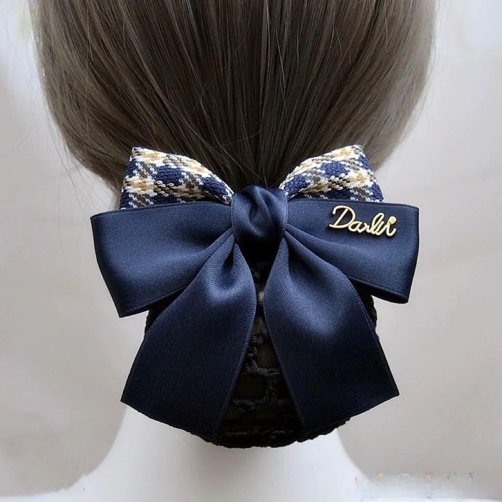 

Women's Hairnet Nurse Sle Hair Accories Hotel Front Desk Stf Hairpin Sweet Sle Fabric Hairnet for Updo Hairdo