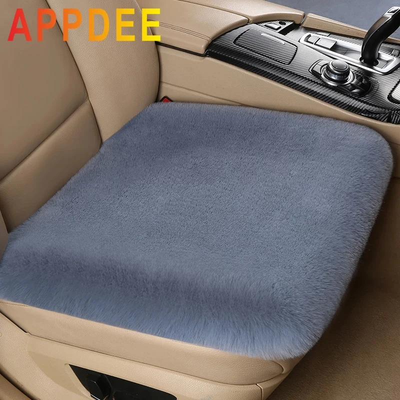 APPDEE universal winter car seat cushion imitation rabbit fur car seat cover thick plush soft and warm