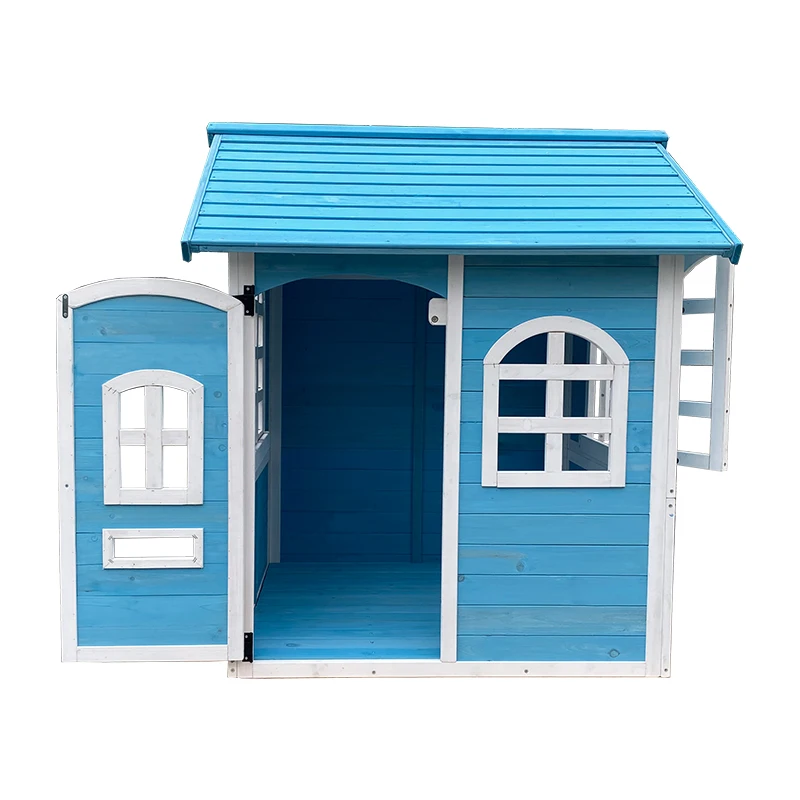 Hot Sale Luxury Garden Outdoor Playhouse for Kids Solid Wood Nature Design with Waterproof Feature and Slide