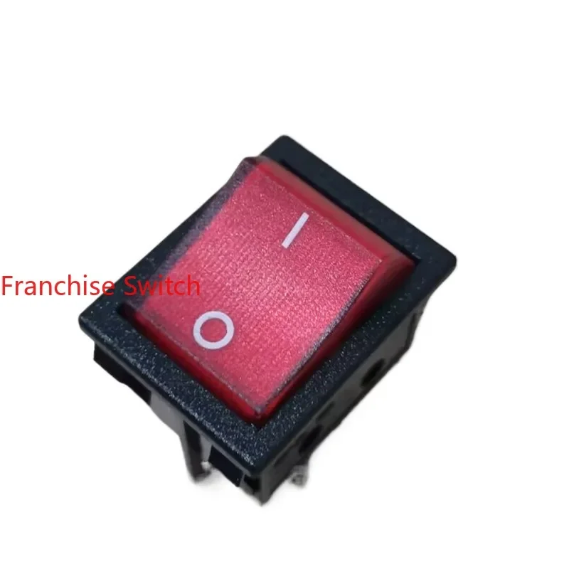 

10PCS semi-automatic coffee machine imported power switch four-foot red light 16A