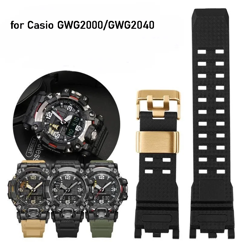 For Casio g-shock GWG-2000 GWG2040 Replace Band Stainless Steel Buckle Accessoreis Band Belt Silicone Rubber Watchband Straps