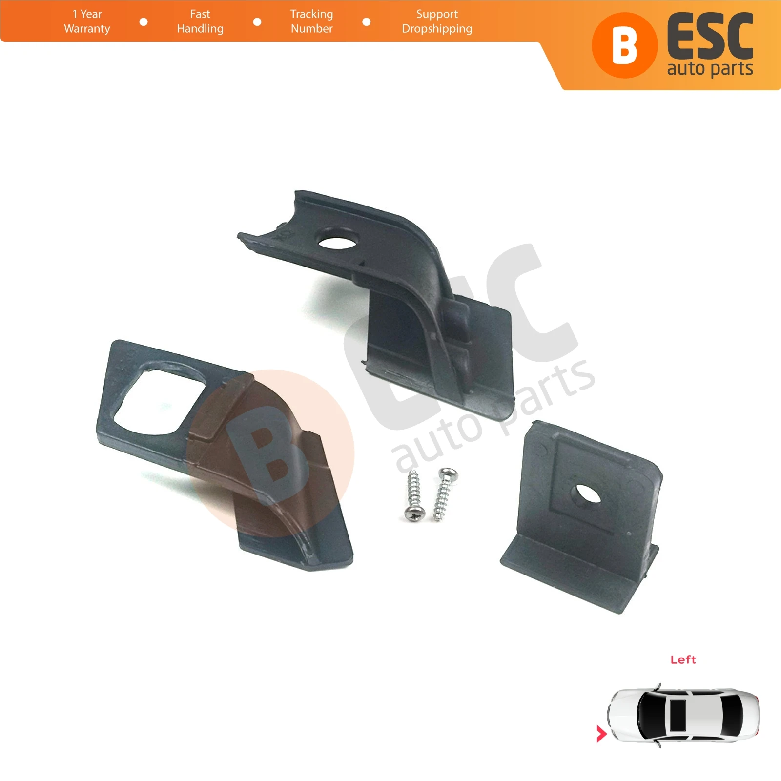 EHL39 Car Headlight Housing Repair Mount Holder Bracket Tab Clips Kit Left Side for BMW 3 Series E90 E91 E92 E93 63116942725