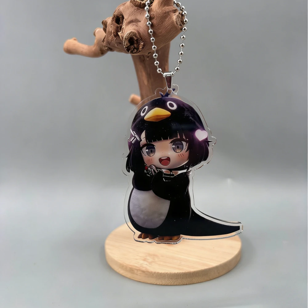 Cute 2D Flat Gugu Gaga Little Penguin Administrator Hanging Pendant Arknights: Endfield Acrylic Keychain Bag Jewelry Accessory