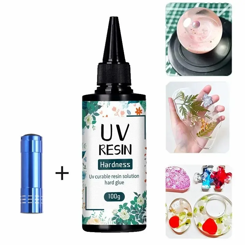 Epoxy Resin UV Glue High Clarity Heat Resistant Crystal Casting DIY Jewelry Craft Jewelry Repair Adhesive for Crafts Summer New