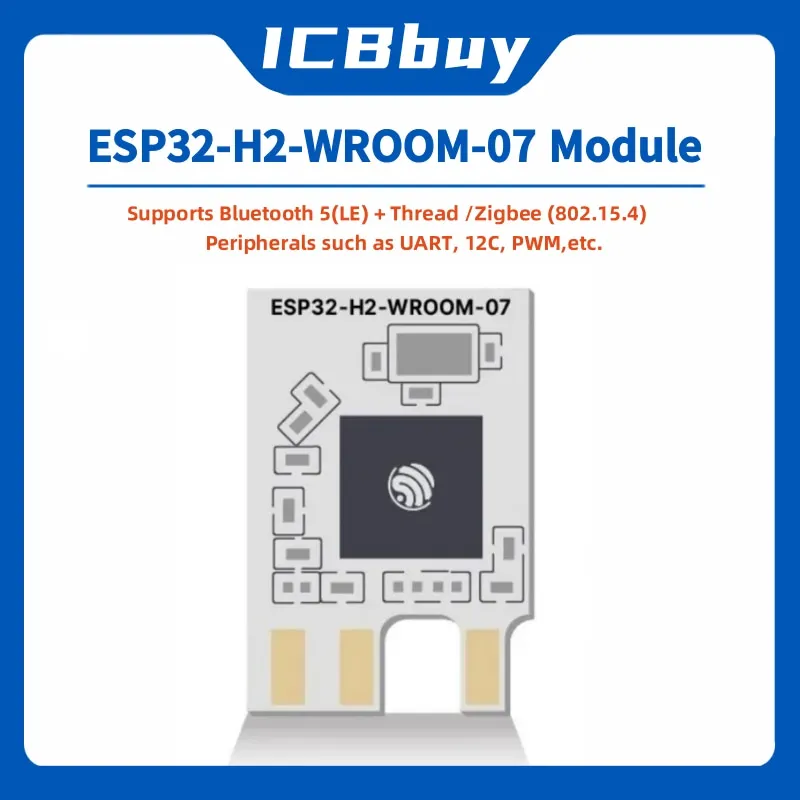 ESP32-H2-WROOM-07 Module Support Bluetooth ESP32 H2 External Monopole Antenna Lexin Thread/ziabee/ble Not Adc Calibrated