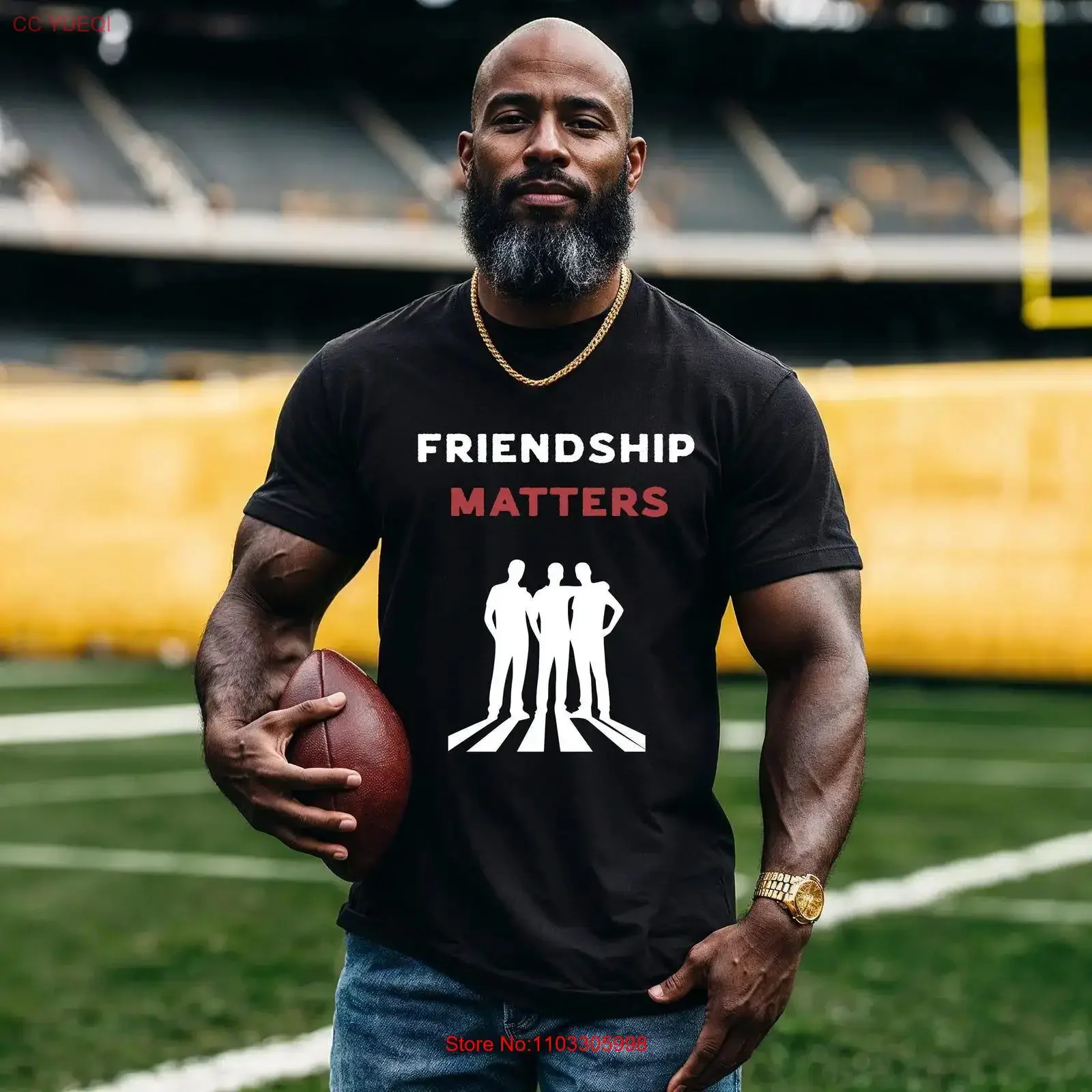 T-shirt « L'amitié compte » – Meilleur ami, Unité, Fraternité – Style vintage délavé, graphique respirant, extensible, streetwear polyvalent pour homme