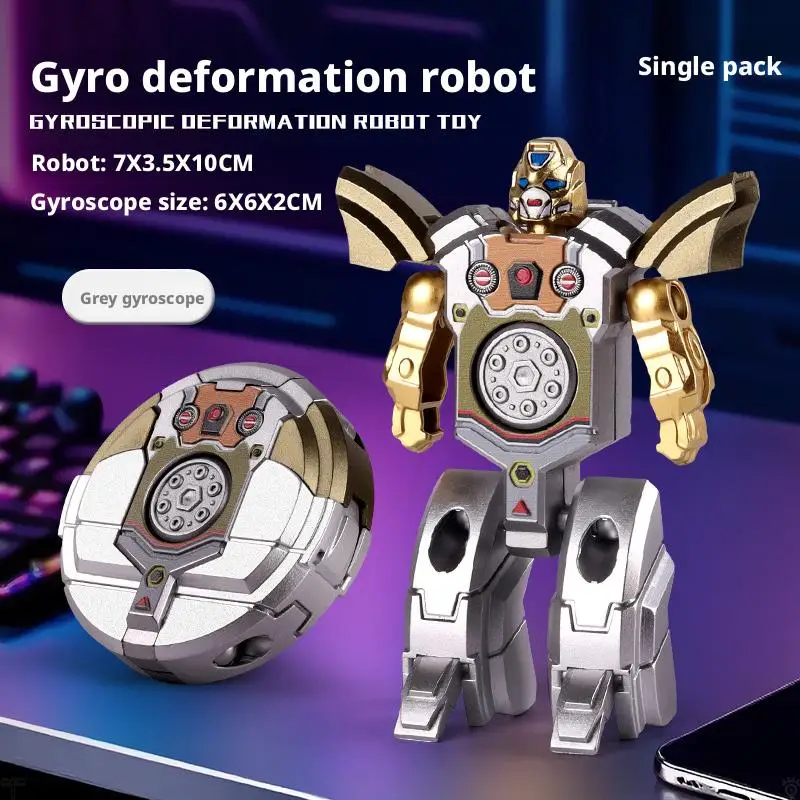 Juguetes giratorios de mano para aliviar el estrés, Robot de transformación, Fidget Spinner, juguetes sensoriales, bola giratoria, Robot de deformación, giroscopio para la yema del dedo