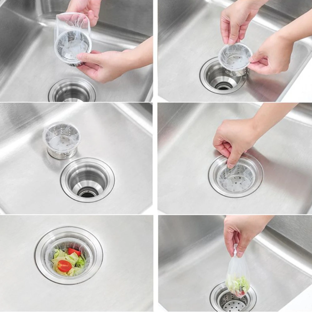 Kitchen Sink Strainer Mesh Bag Disposable Mesh Sink Strainer Bags Food Residue Sink Drain Net Strainer Filter Bags