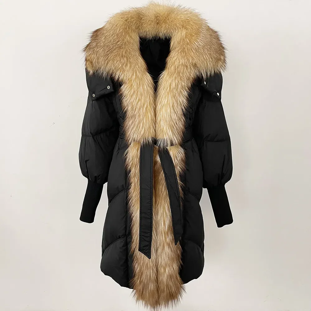 

Down Jackets for Women New 2025 Women's Jacket Luxury Quality Fur Coat Woman Elegant Long Coat Long Sleeve Ladies Outerwears