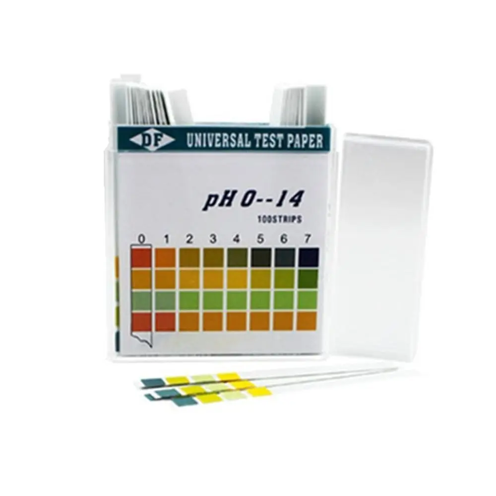 100 Strips PH Value 0-14 PH Test Paper Professional Measurement Alkaline Acid Indicator Litmus Testing Kit with Plastic Box