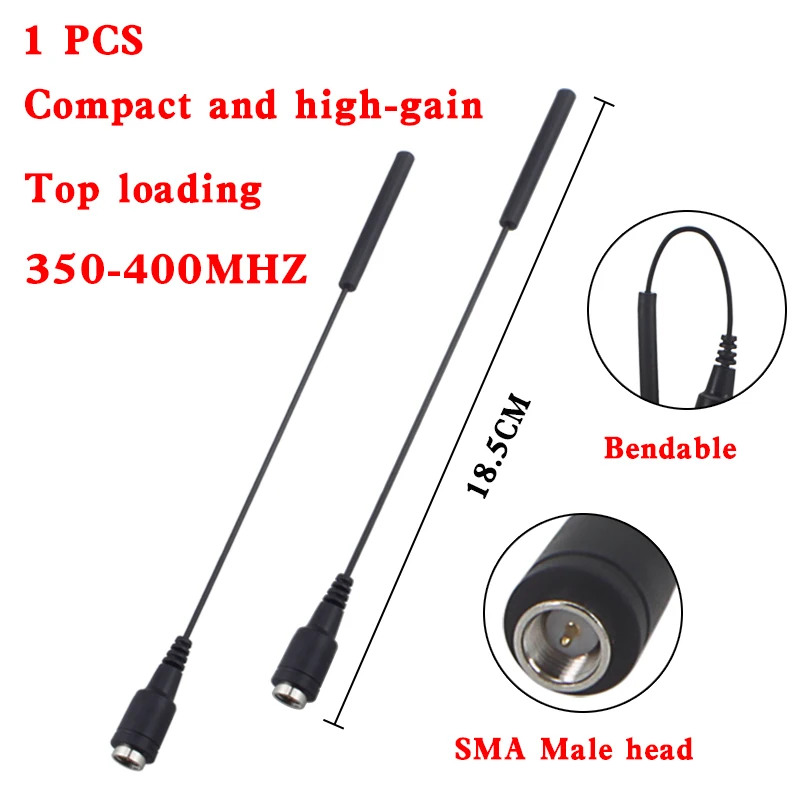 

Antenna adaptation HYT Haineng PD600 660 PD680X1P X1E Intercom 18.5CM Antenna 350-400MHZ Slender