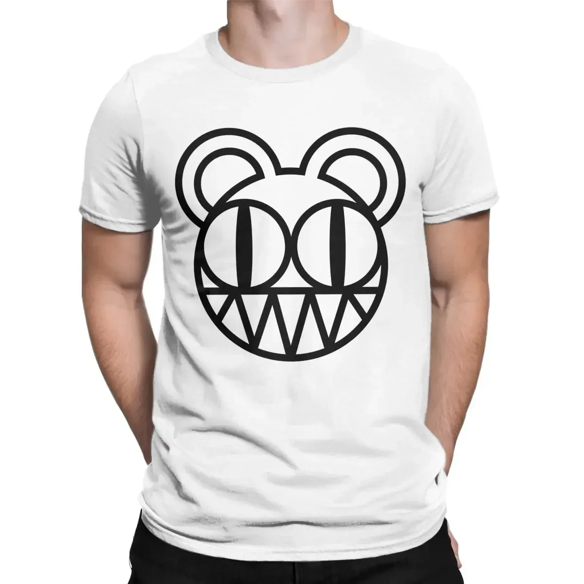 Radiohead Logo T Shirt Men\'s Pure Cotton Novelty T-Shirt O Neck Tees Short Sleeve Clothing Plus Size