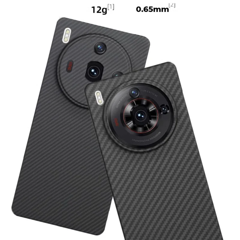 

Case for Nubia Z50S Pro Ultrathin Real Carbon Fiber Aramid Anti-explosion Cell Mobile Phone Protective Cover Protection Shell