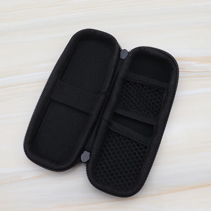 أسود صغير سليم حافظة صغيرة جلدية زيبر حقيبة حمل سحاب حافظة سجائر ل JUUL POD RELX صفر NORD Kit