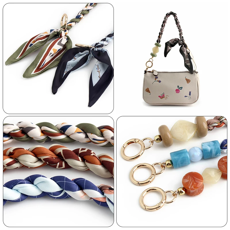 

1/2PCS New mobile phone anti-lost lanyard braided ribbon pendant camera bag shoulder strap DIY bag handle chain