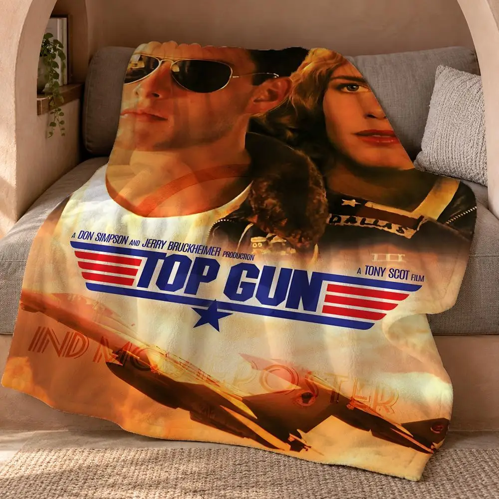 Top Gun Throw Double Sided Flannel Throw Blanket Soft Travel Camping Sofa Bed Home