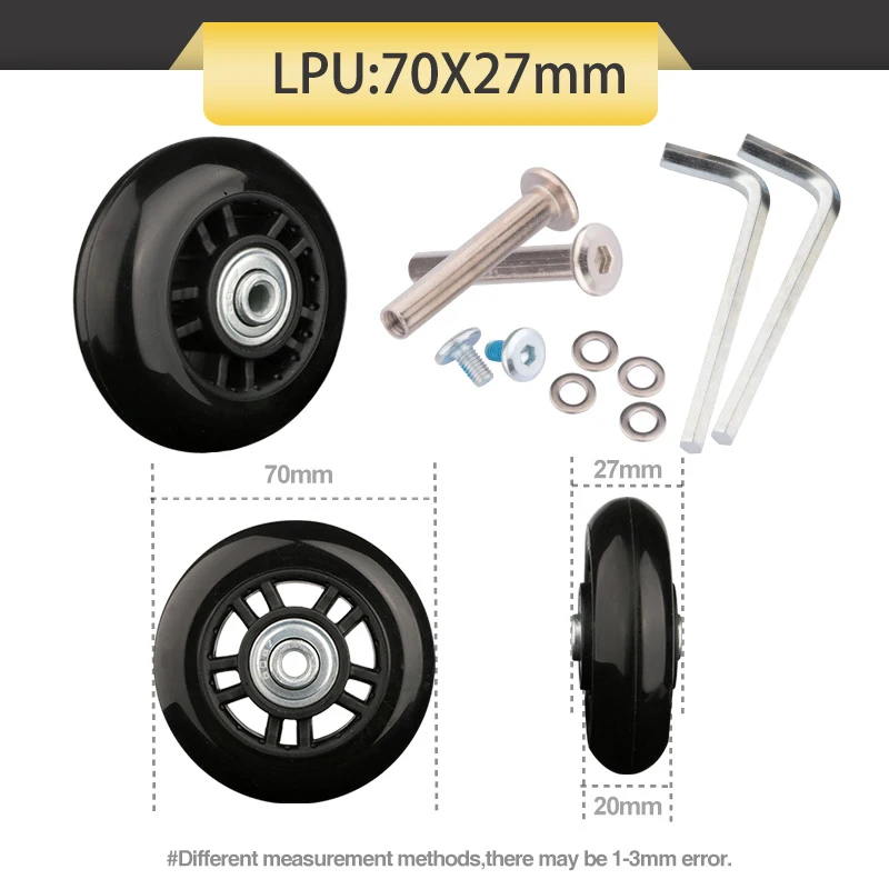 Accesorios de rueda de maleta de carro, rueda Universal, rueda de avión, reparación y reemplazo, rueda resistente al desgaste