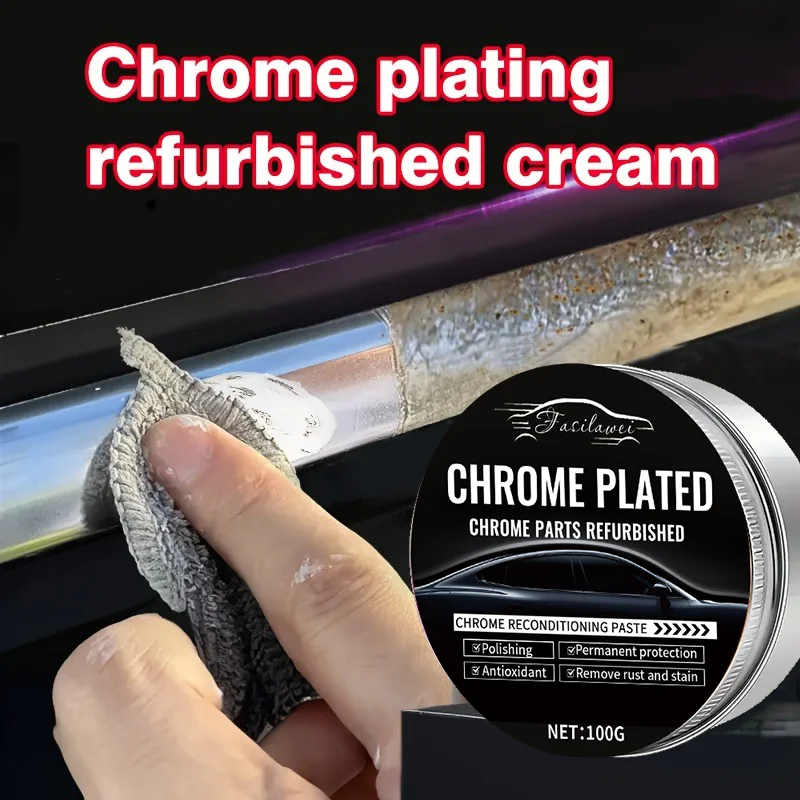 Chrome Retreading Paste, Polishing Oxide Paste, Scratch Removal, Door Handles And Window Frames Repair, Car Sign And Trim Refurb