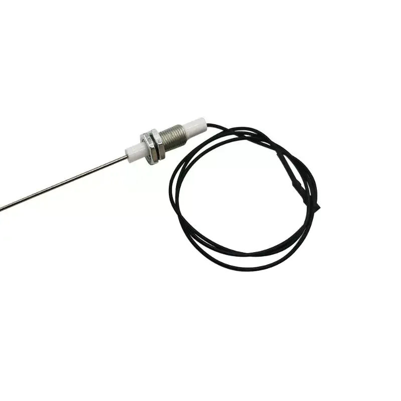 60/90cm Ceramic Electrode Ignition For Gas Fireplace With Two Fixing Nut M10 Spark Ignition Flame Sensor 1/5PCS