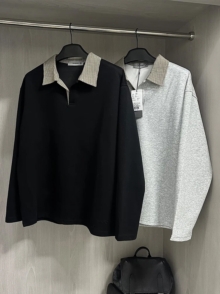 

Bla Prince of Ws Che Plaid Long Sve irt Мужская толстовка с воротником Cleanfit Preppy Sle Футболка American Sle