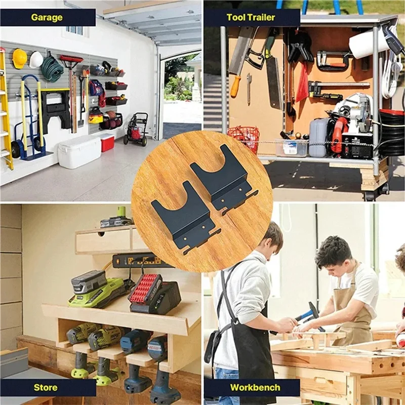 

AT29-Angle Grinder Holder Polisher Metal Holder Storage Rack 5Inch Wall Mounted Sander Bracket For Workbenches Workshop