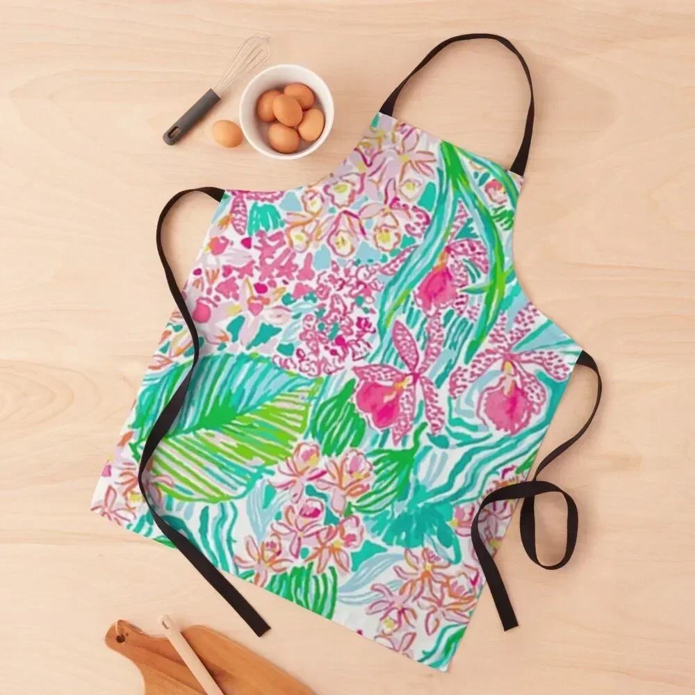 

Leaf green lilli Apron Kitchen restaurant accessories chef costume Kitchenware Apron