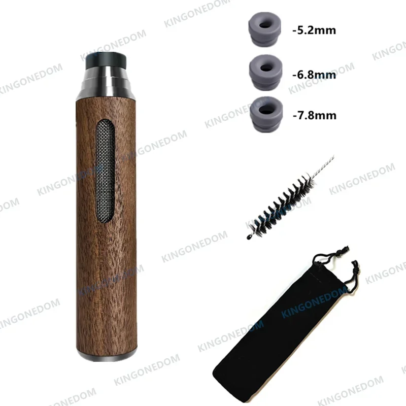 Wood Ashtray Pocket Cigar Ash Tray Soot Cover Portable Ashtray For Car Smoking Accessories With Velvet Bag and Cleaning Brush