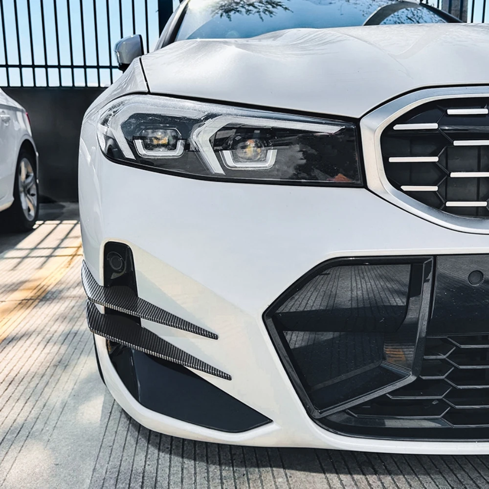For BMW 3 Series G20 G21 G28 LCI M Sport 318i 320i 330i M340i 2022-2024+ Front Bumper Side Splitter AirVent Trim Blade view 5