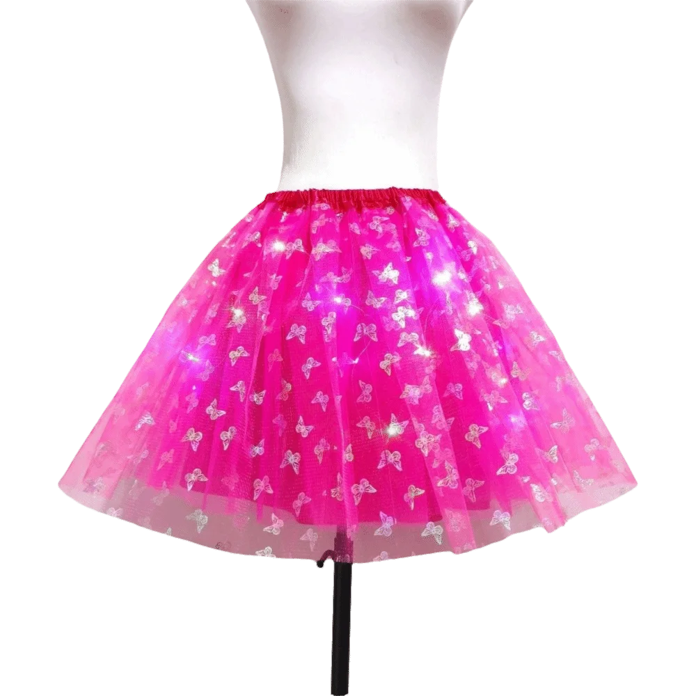 40cm Adult Tutu Skirt Elastic Waist with Liner Halloween Costume Skirt Printed Pattern Irregular Hem Cosplay Skirt