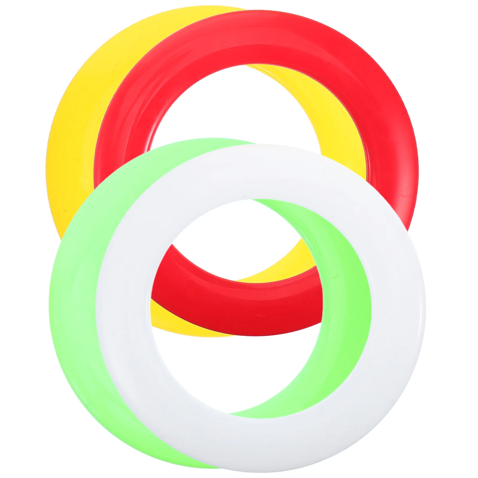 

4 Pcs Hollow Circular Disc Toys Fun Lightweight Plastic Outdoor Game Reusable Juggling Rings Bulk Set for Beach