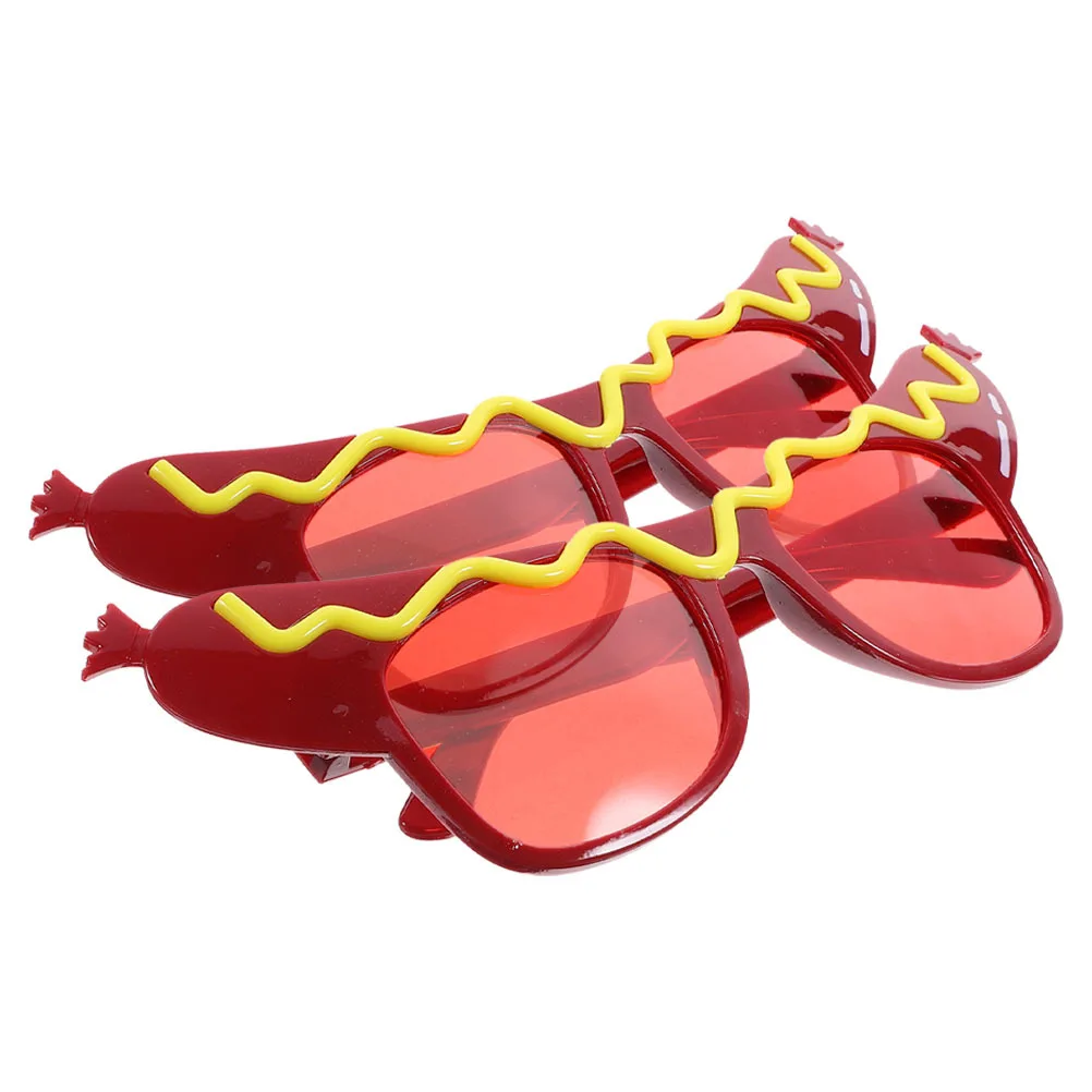 

2 шт., очки для хот-догов, забавные вечерние солнцезащитные очки, костюмные очки для взрослых, легкий реквизит для фотобудки, фестиваль, Хэллоуин, новинка