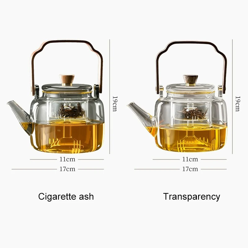 Glass and Steam Combined Tea Pot - Large Capacity for Home Use, Suitable for Brewing Tea and Boiling Water in A Single Pot