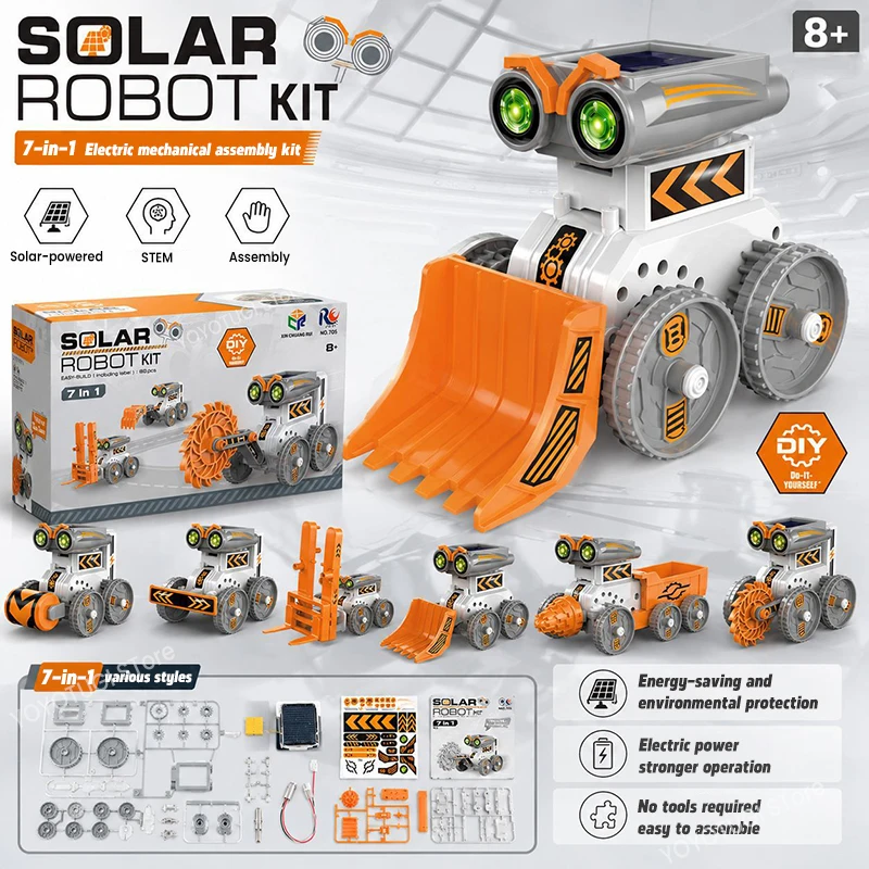 Robot Toy 7 in 1 Scientific Experiment Solar DIY Building Electric Learning Educational Robot Technology Gift Set For Children