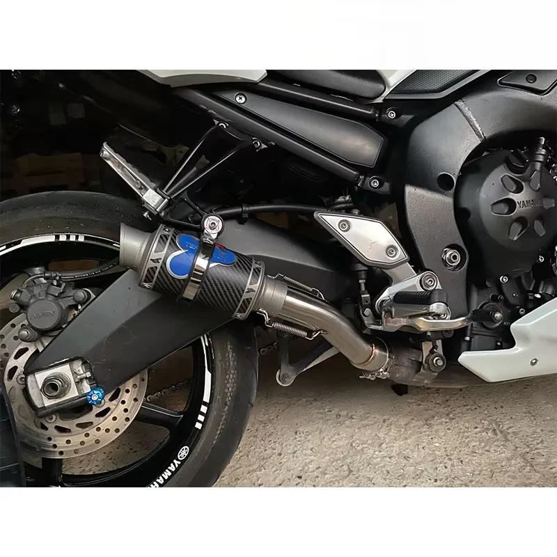 51mm Motorcycle Termignoni Exhaust Modified Carbon Fiber Steel Motocross Muffler Fz6 Cbr250 Cb600 Mt07 Atv Mud Bike Accessories