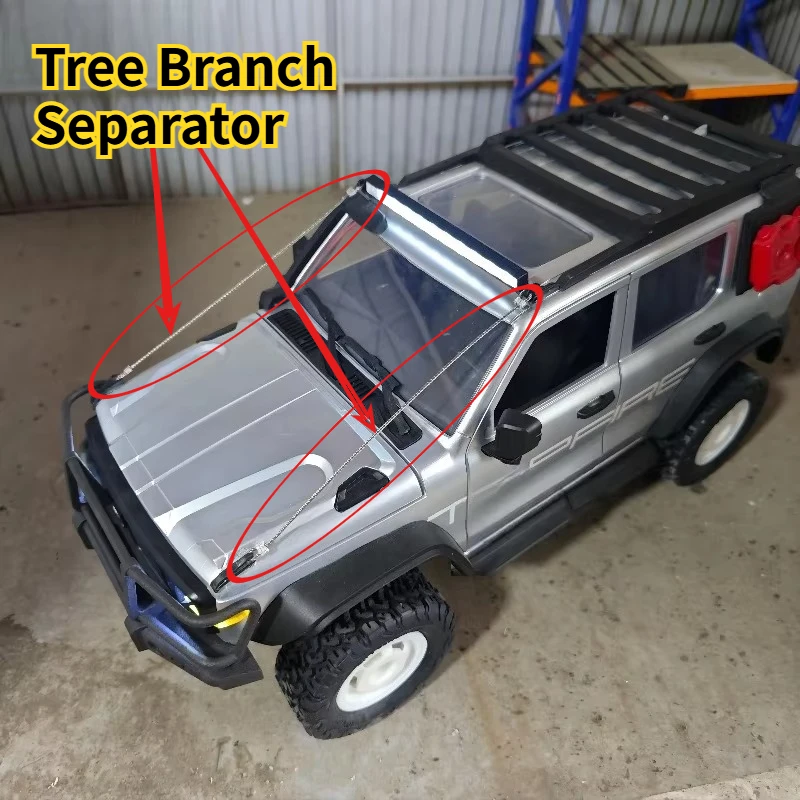 RC Crawler Custom Size Tree Branch Separator Decor With Top LightUpgrade Accessory For MN300 TK300 1/12 RC Car Modification Part
